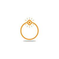 vector van schijnen goud ring gemakkelijk abstract vlak logo