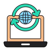 premium download icoon van global refresh vector