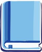 boek symbool icoon vector blauw blauw lezing