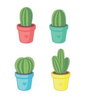 set cactussen vector