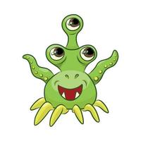 tekenfilm schattig monster vector