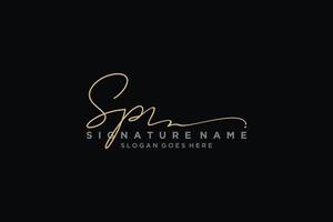 eerste sp brief handtekening logo sjabloon elegant ontwerp logo teken symbool sjabloon vector icoon