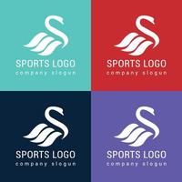 Amerikaans voetbal club logo ontwerp sjabloon, voetbal toernooien logotype concept. Amerikaans voetbal team identiteit geïsoleerd , abstract sport symbool ontwerp vector illustraties.