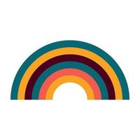 groovy regenboog .vector illustratie in retro stijl vector