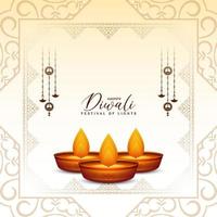 gelukkig diwali Hindoe cultureel festival elegant mooi achtergrond vector