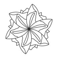 bloem mandala's. decoratief elementen. overladen patroon, vector illustratie. islamitisch, Arabisch, Indisch, marokkaans, Spaans, Turks, Pakistaans, Chinese, mystiek, poef motieven.