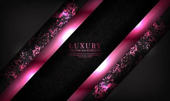 3d zwart roze luxe abstract achtergrond overlappen lagen Aan donker ruimte met lijnen effect decoratie. grafisch ontwerp element toekomst stijl concept voor banier, folder, kaart, brochure omslag, of landen bladzijde vector