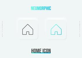 neumorf huis icoon vector