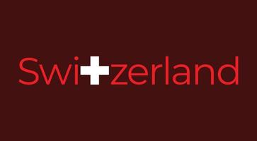 typografie ontwerp van Zwitserland vector