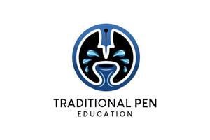 pen logo ontwerp, vector illustratie