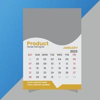 muur kalender 2023 ontwerp, bureaublad kalender ontwerp vector