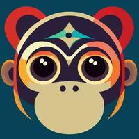 illustratie vector grafisch van kleurrijk schattig aap mooi zo voor icoon of mascotte of afdrukken Aan kaart