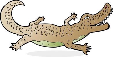 tekening karakter tekenfilm krokodil vector