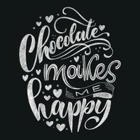 chocola hand- belettering krijt citaten. vector