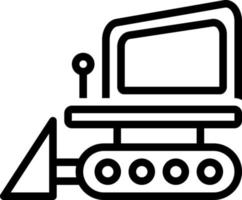 lijnpictogram voor bulldozer vector