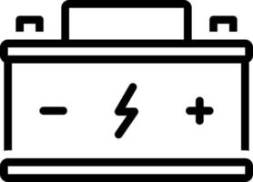lijn pictogram voor batterij vector