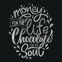 chocola hand- belettering krijt citaten. vector