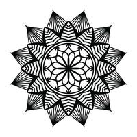 zwart mandala, luxe sier- mandala ontwerp achtergrond, mandala ontwerp, mandala, patroon kleur boek kunst behang ontwerp, tegel patroon, groet kaart, zwart en wit mandala vector