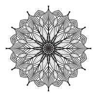 zwart mandala, luxe sier- mandala ontwerp achtergrond, mandala ontwerp, mandala, patroon kleur boek kunst behang ontwerp, tegel patroon, groet kaart, zwart en wit mandala vector