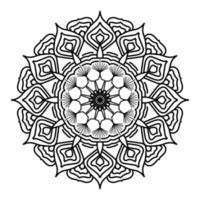 zwart mandala, luxe sier- mandala ontwerp achtergrond, mandala ontwerp, mandala, patroon kleur boek kunst behang ontwerp, tegel patroon, groet kaart, zwart en wit mandala vector