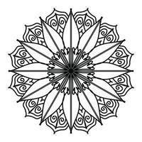 zwart mandala, luxe sier- mandala ontwerp achtergrond, mandala ontwerp, mandala, patroon kleur boek kunst behang ontwerp, tegel patroon, groet kaart, zwart en wit mandala vector