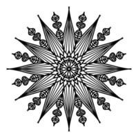 zwart mandala, luxe sier- mandala ontwerp achtergrond, mandala ontwerp, mandala, patroon kleur boek kunst behang ontwerp, tegel patroon, groet kaart, zwart en wit mandala vector