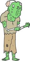 tekening karakter tekenfilm zombie vector