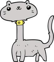 tekening karakter tekenfilm kat vector
