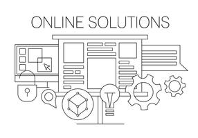 Online Solution Vector Illustratie