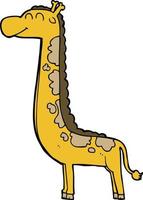 tekening karakter tekenfilm giraffe vector