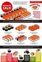 sushi bar vector menu sjabloon van Japans keuken