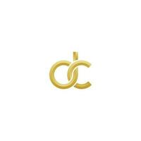 elegant gouden brief dc minimaal gemakkelijk modern logo vector eps 10