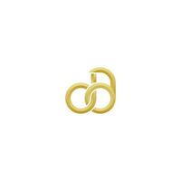 elegant gouden brief da minimaal gemakkelijk modern logo vector eps 10