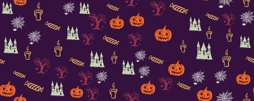 halloween symbolen handgetekende illustraties vector