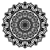 modern en uniek zwart en wit mandala. vector