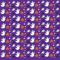 halloween-patroon met pompoen vector