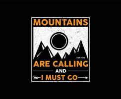 bergen zijn roeping illustratie vector t-shirt ontwerp