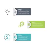 3 stappen van bedrijf infographic vector