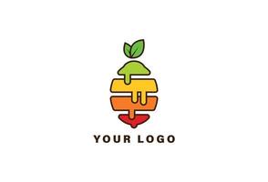 fruit plak logo ontwerp sjabloon vector