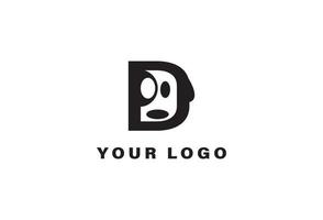 d hond logo ontwerp sjabloon vector