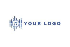 muziek- golven logo ontwerp sjabloon vector
