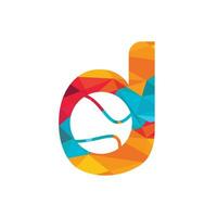 brief d tennis vector logo ontwerp. vector ontwerp sjabloon elementen voor uw sport team of zakelijke identiteit.
