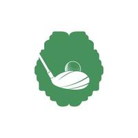 hersenen golf vector logo ontwerp. golf club inspiratie logo ontwerp.