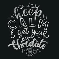 chocola hand- belettering krijt citaten. vector