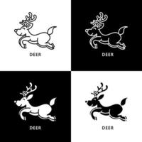 hert dier symbool illustratie. Kerstmis rendier logo icoon vector