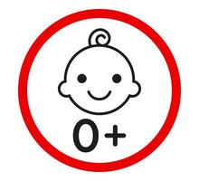 voor pasgeboren kinderen teken sticker. vector