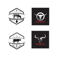 stier logo en symbolen vector sjabloon pictogrammen app