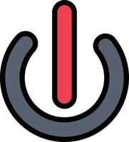 knop uit Aan macht bedrijf logo sjabloon vlak kleur vector