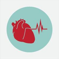 hart tarief. hart ritme vector illustratie Aan wit achtergrond - medisch symbool