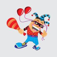 mascotte voor kinderen verjaardag partijen en festival evenementen vector